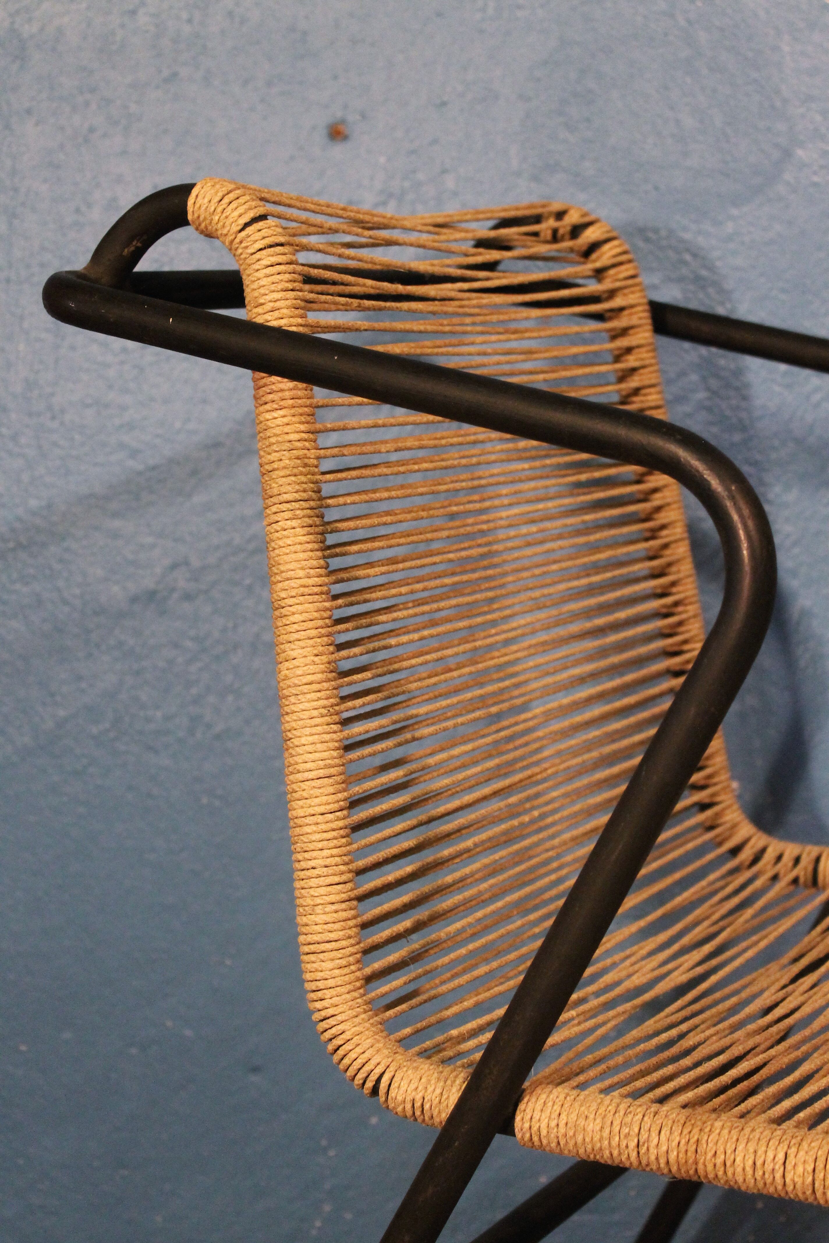 Metal & rope chair 1950