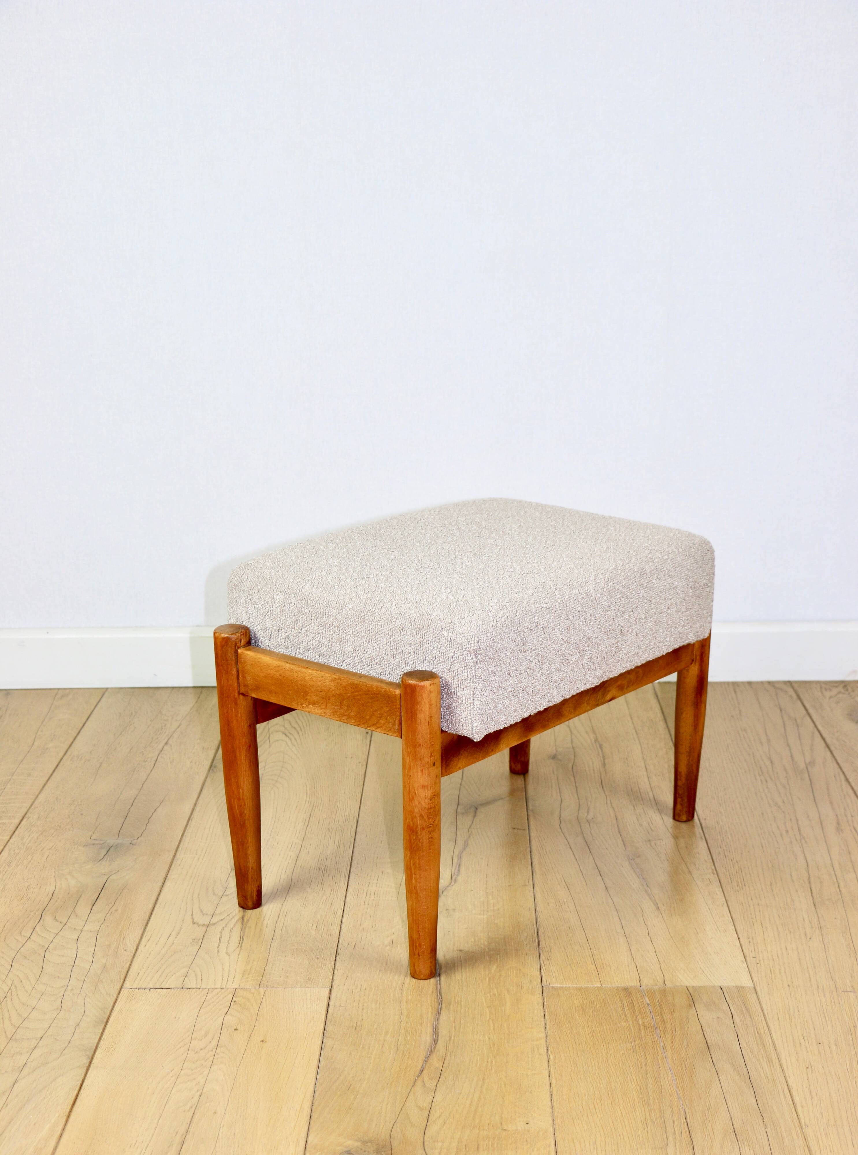 Edmund Homa stool beige boucle seat