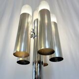 Carlo Nason style "Space Age" floor lamp, chrome & Murano, 1970s