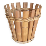 Rattan and vintage bamboo pot cover