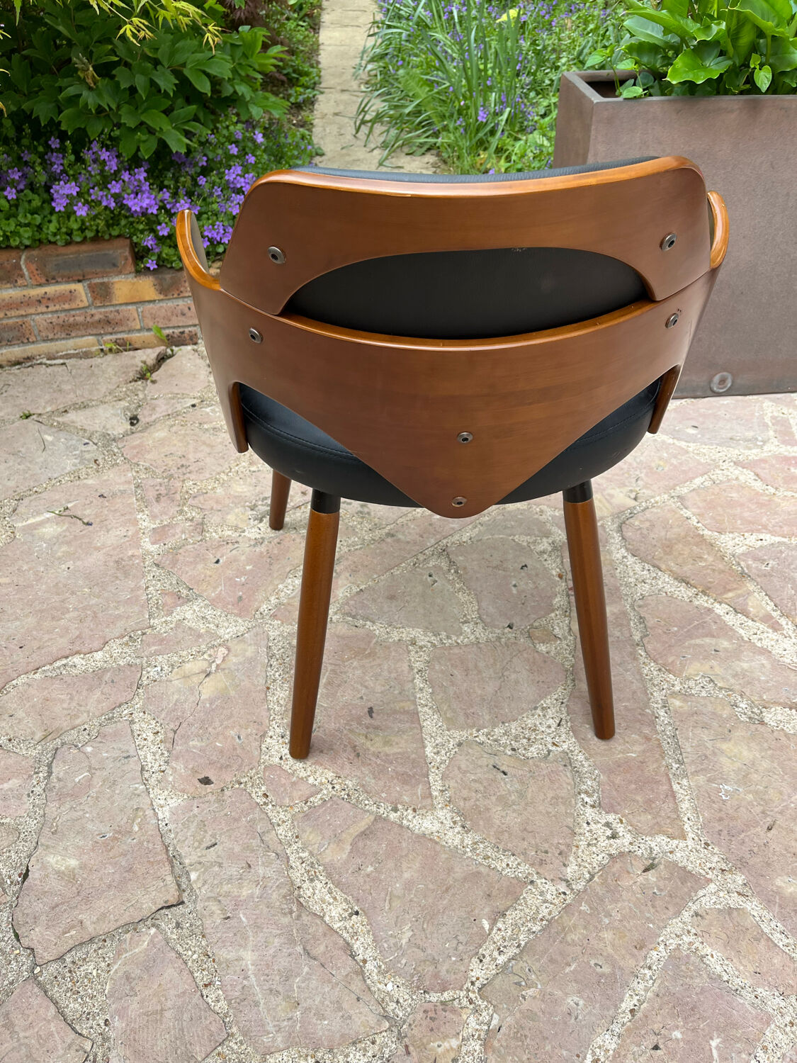 Pair of wooden armchairs