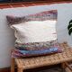 Handwoven cushion cover made from recycled cotton