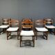 Set of 6 brutalist dining chairs, 1970s
