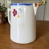 Old earthenware pitcher Digoin Sarreguemines Mary Lou