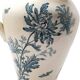 Ancien Grand Broc de Toilette Saint Amand Et Hamage St Anonyme Pivoine Vert