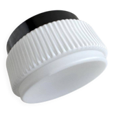 Round vintage ribbed glass ceiling lamp