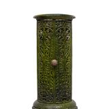 19th Century French Green Enameled Cast Iron Heater Stove