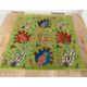 Silk Embroidered Floral Cushion Cover. Green Pillow Cover. Uzbek Suzani Throw Pillow. Traditional Accent Pillow