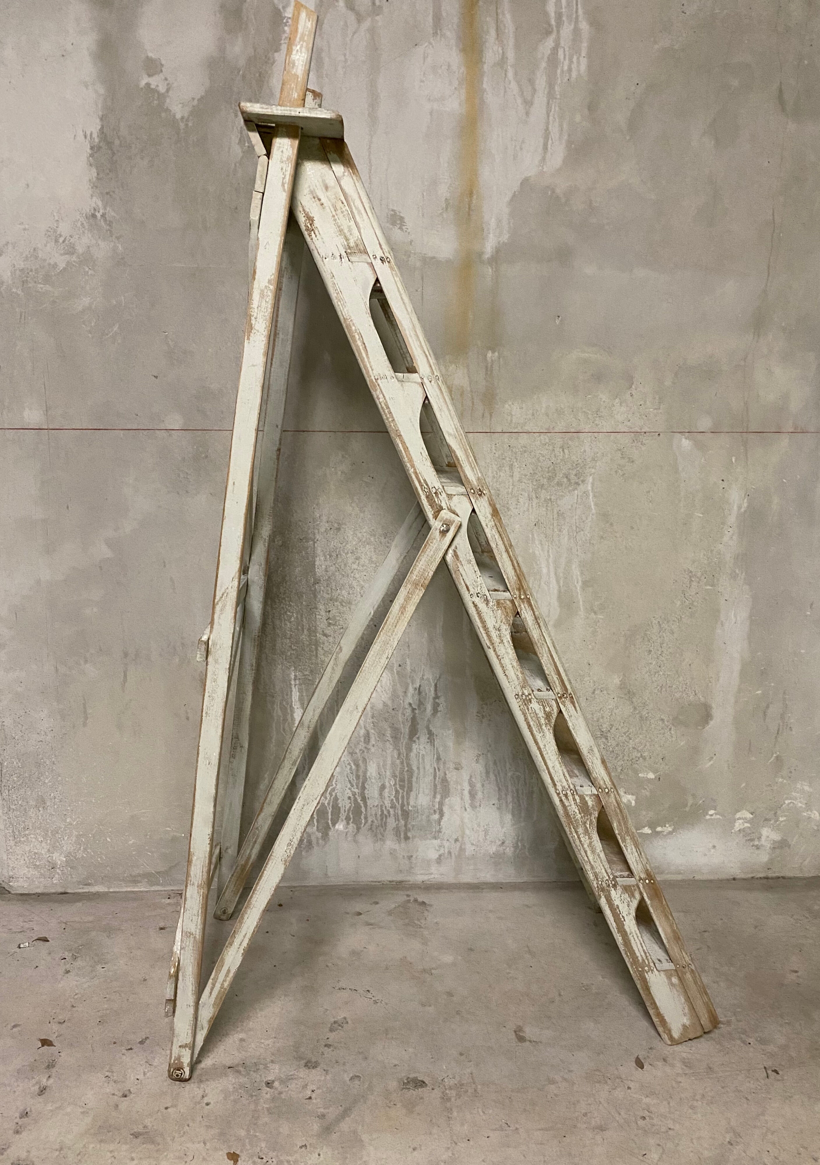Large white stepladder