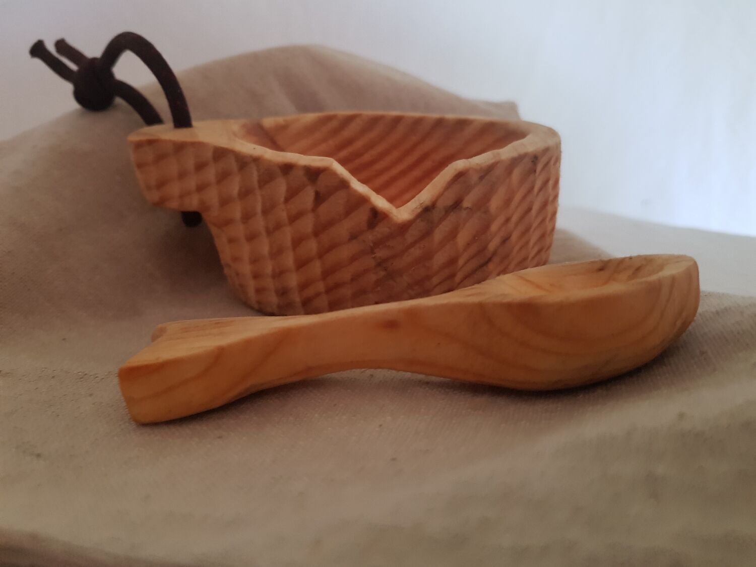 Kuksa cup and teaspoon