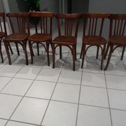 Suite de 6 chaises de bistrot Luterma année 1950