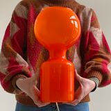 Lampe de table en verre orange par Jean-Paul Emonds-Alt pour Philips