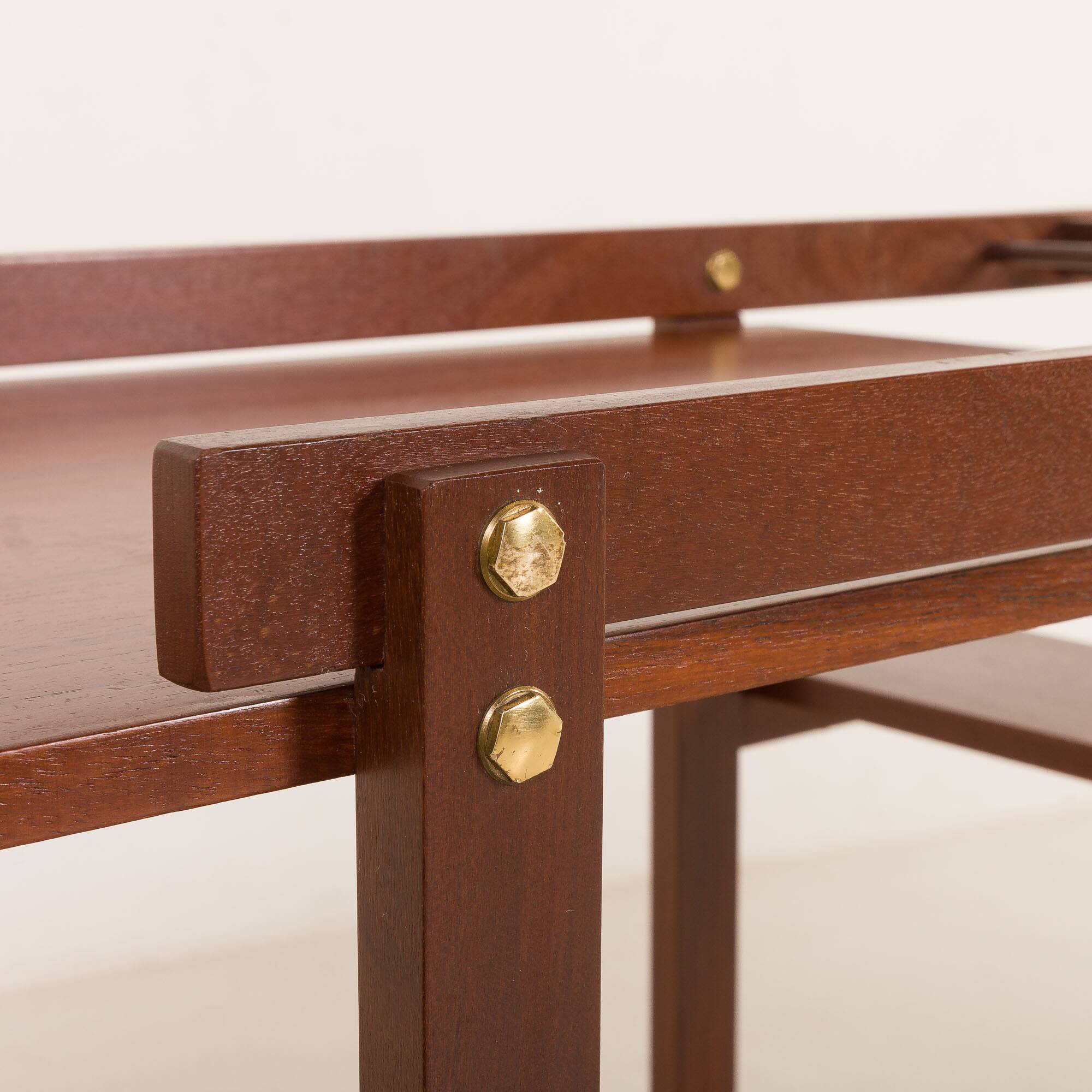 Teak bar cart, serving trolley, 1960s