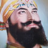 Old lithograph signed by Guru Govind Singh
