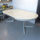Extendable Danish dining room round table from the 1960s.