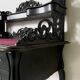 Elegant Victorian Black and Red Desk, Writing Table, Secretaire