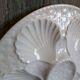 Vintage French oyster plate in majolica from Longchamp