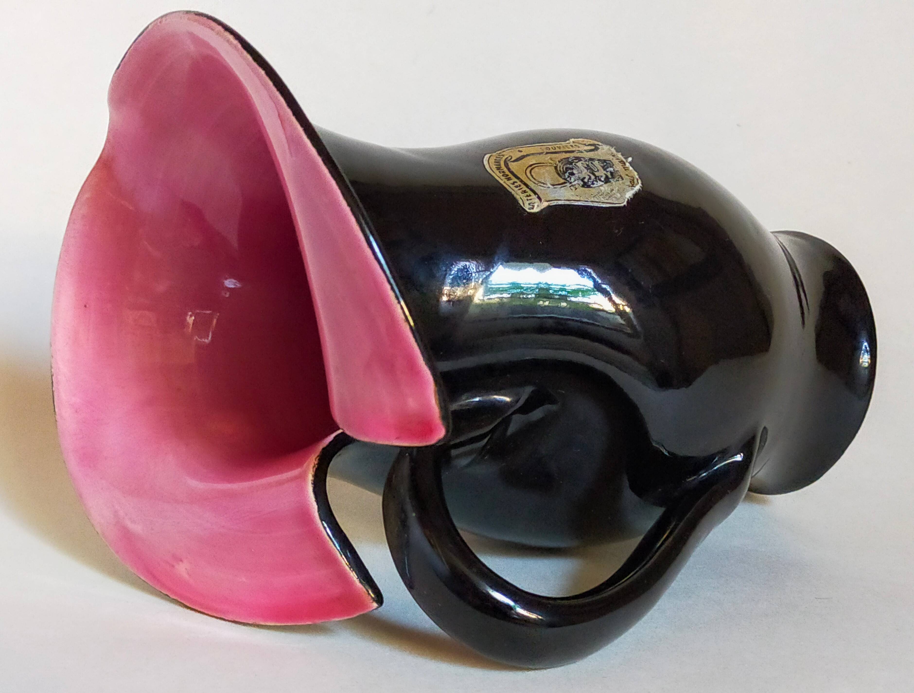 Bicolor pitcher of the Norman Potteries of Louviers 50s