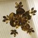 Chandelier, 10 light lights, water lily, brass