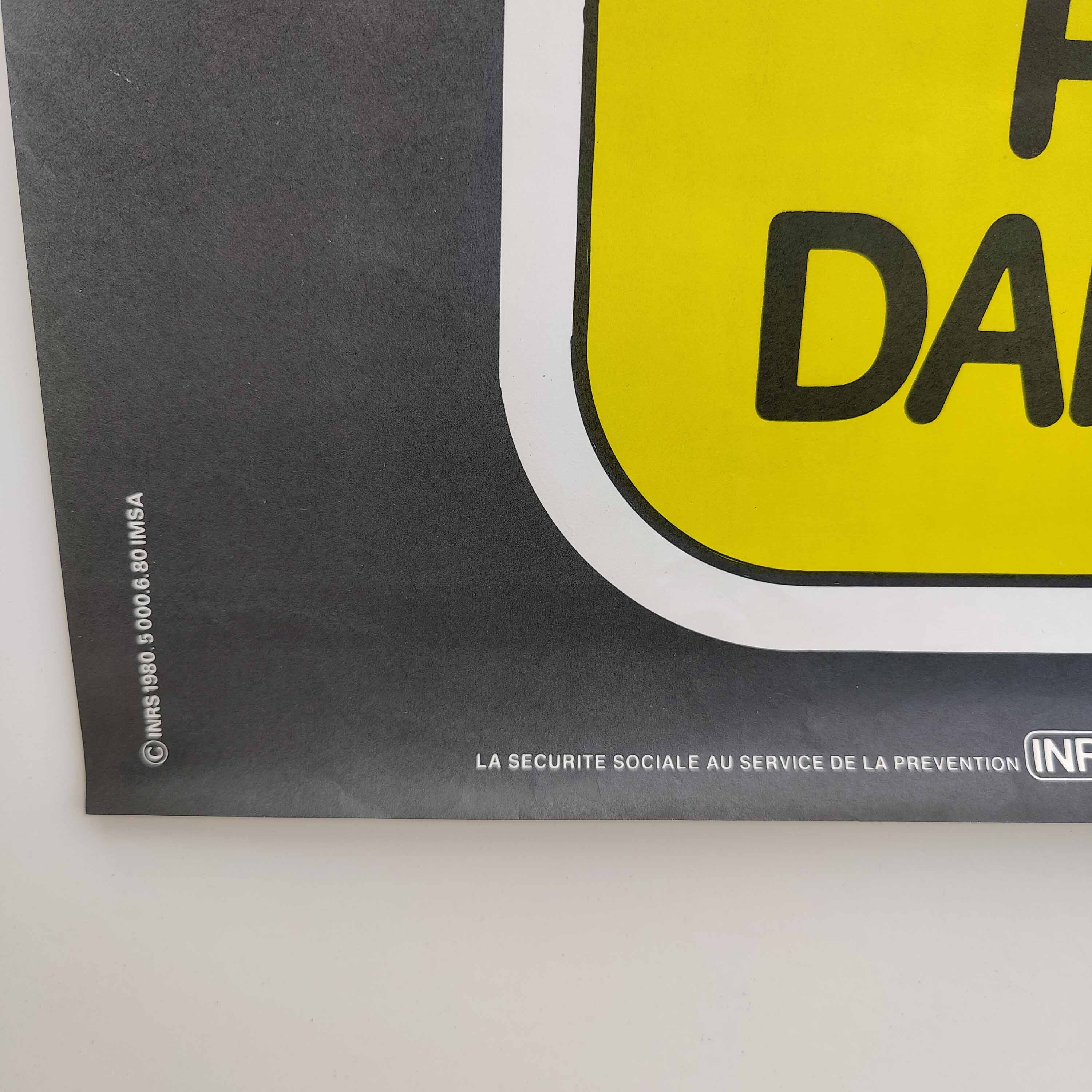 Vintage poster 1980 INRS Drawing Chadebec