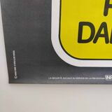 Vintage poster 1980 INRS Drawing Chadebec