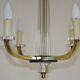 French Mid-Century / 1960s 4 Light Chandelier In The Style of Jacques Adnet
