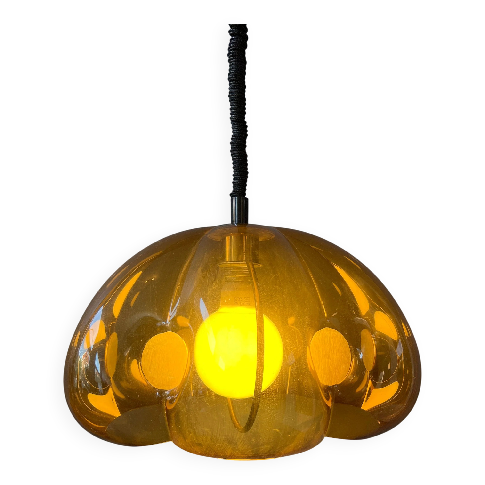 Vintage Space Age Herda suspension | mid-century lamp | 70s retro lighting