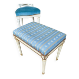 Louis XVI style stool and chair set