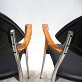 Set of four Coro dining chairs by Luigi Origlia, 1980