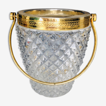 Ice bucket decorated with diamond tips