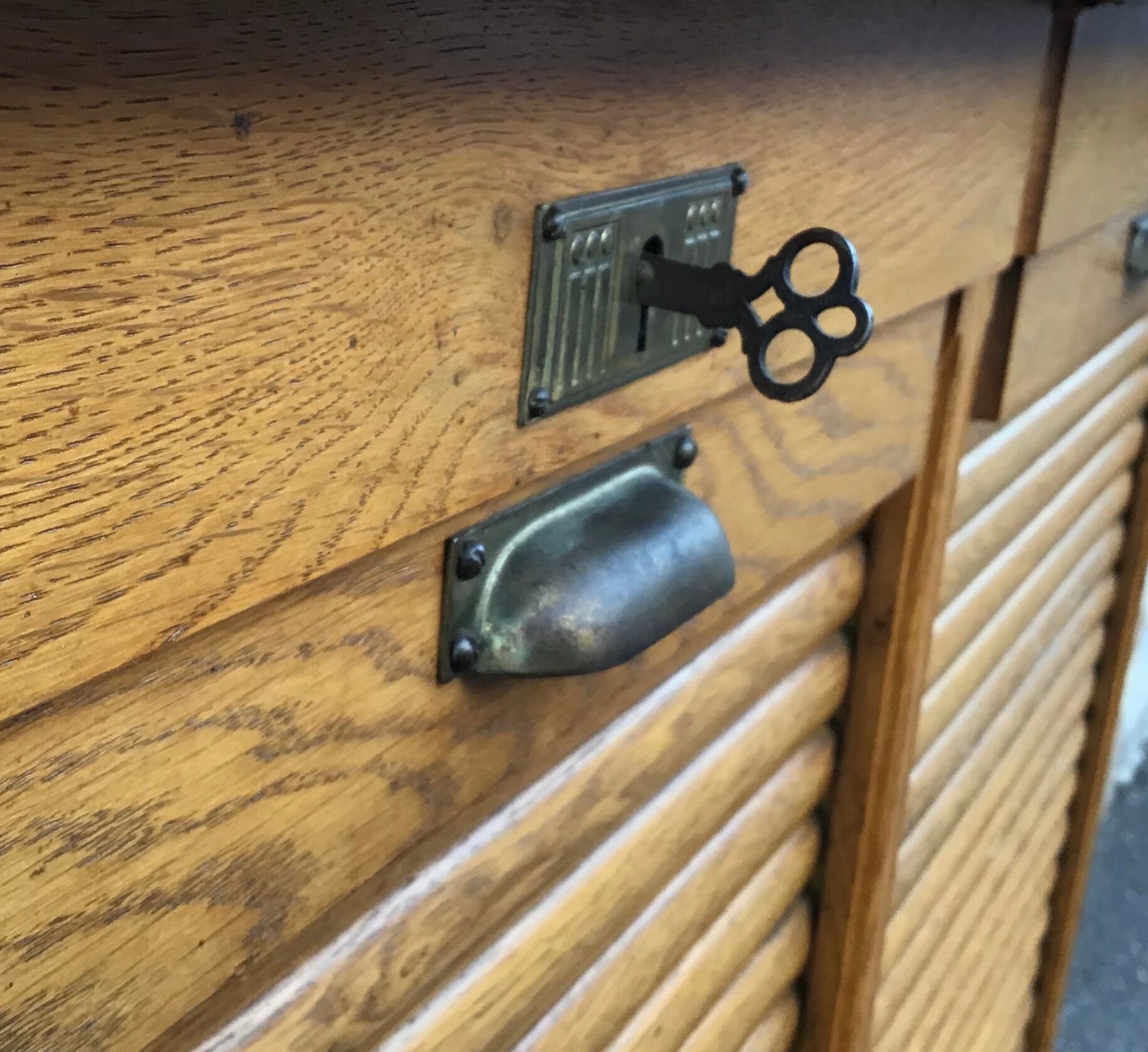 Furniture notary sliding curtain binder 1950s