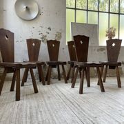 Solid oak chairs Savoyard cap popular art