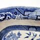 Old Rectangular Hollow Dish In English Earthenware 19th Chinese Decor Blue Willow