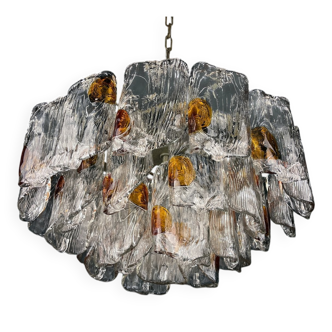 Murano glass chandelier by Mazzega, Italy, 1960s
