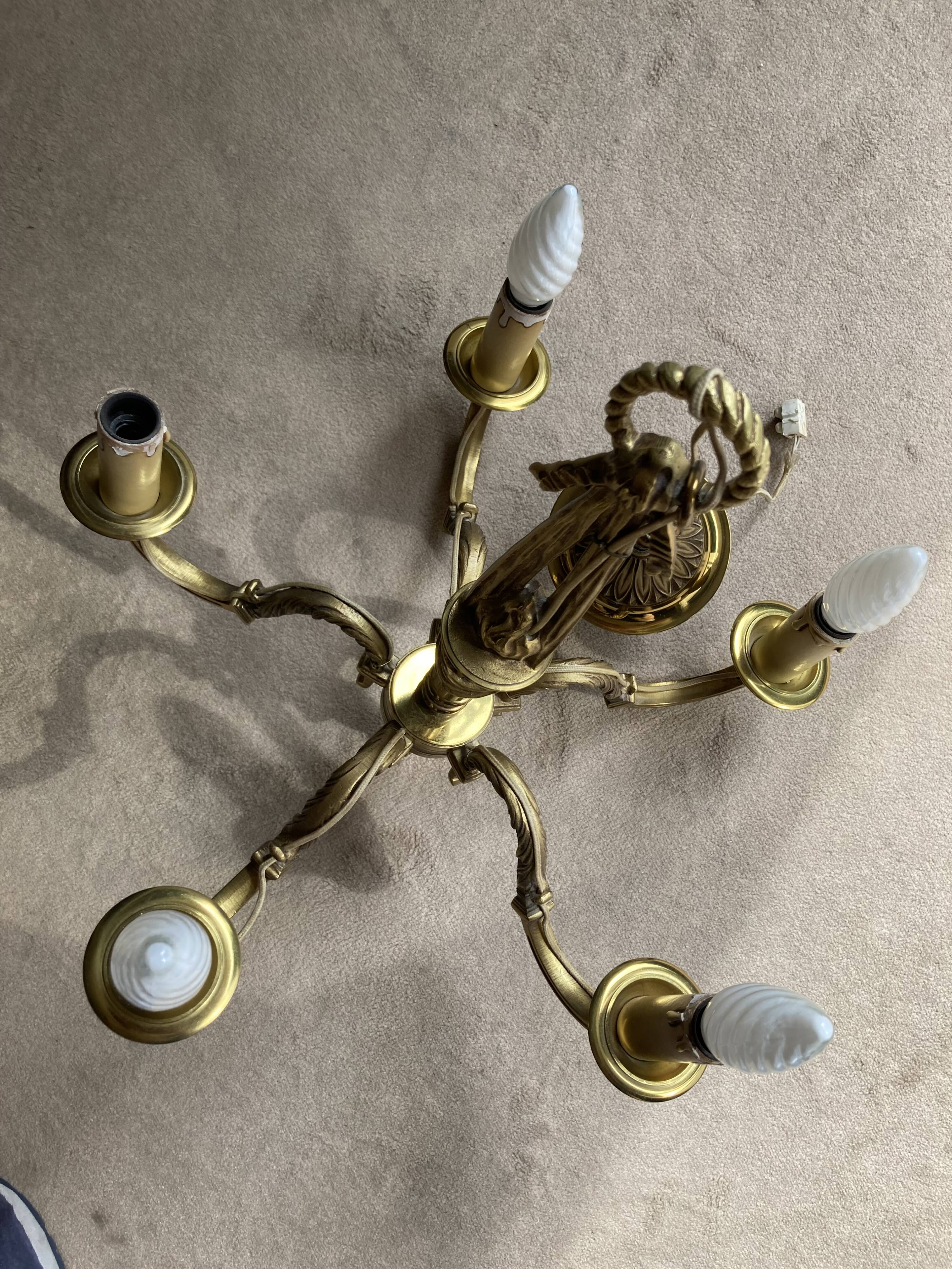Lustre style Louis XV en bronze