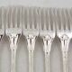 Christofle Violon palmettes, 14 table forks, 21 cm, silver-plated metal.