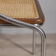 Set of 3 Vintage 1970s Chairs in Metal and Vienna Straw, Italian Design