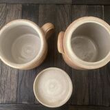 Set of 2 old pots in glazed stoneware