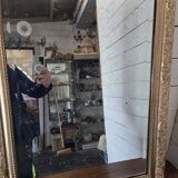 Old Louis Philippe style gilded mirror, 102cm H