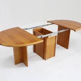 Table à manger ovale extensible vintage des années 1960