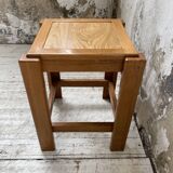 Solid elm stool Maison Regain