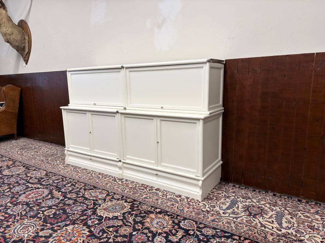 Original Globe Wernicke English Low Bookcase White