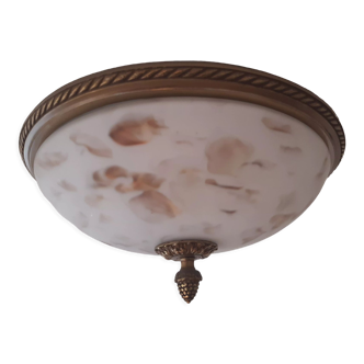 Bronze ceiling light and glass paste