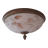 Bronze ceiling light and glass paste