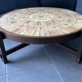 Large Herbier model coffee table in ceramic signed Roger Capron, 1960