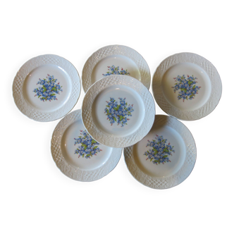 6 “blue flowers” dessert plates from Germany Bavaria in very good condition