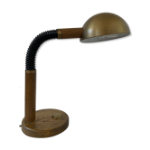 Old desk lamp design HILLEBRAND year 70 brass wood