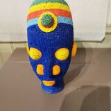 African beaded head