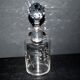 Antique Saint-Louis floral engraved crystal bottle carafe H17cm