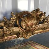Louis Philippe's era mirror with a gold leaf pediment